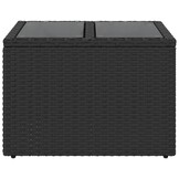 VidaXL Tuintafel Poly Rattan Zwart - 46% Korting! | Ex-display