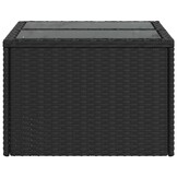 VidaXL Tuintafel Poly Rattan Zwart - 46% Korting! | Ex-display