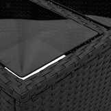 VidaXL Tuintafel Poly Rattan Zwart - 46% Korting! | Ex-display