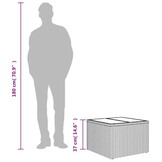 VidaXL Tuintafel Poly Rattan Zwart - 46% Korting! | Ex-display