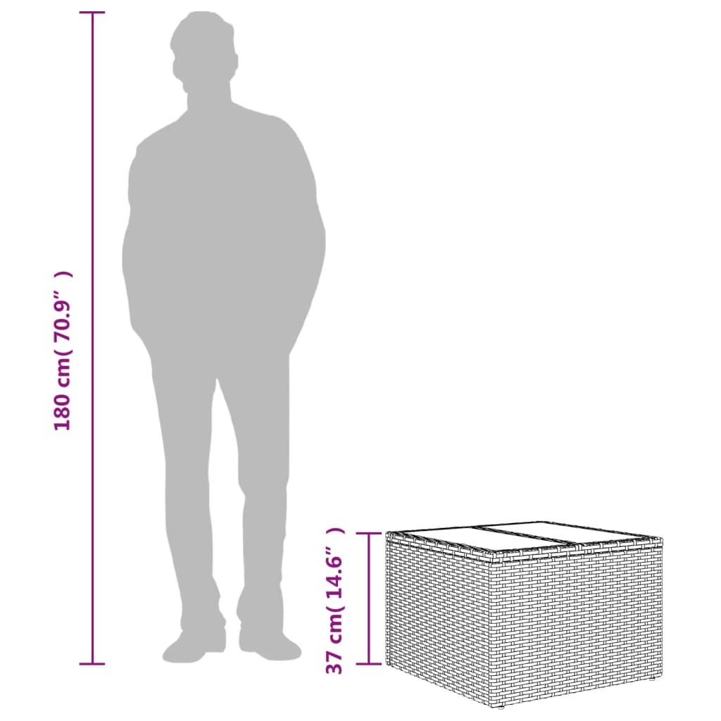 VidaXL Tuintafel Poly Rattan Zwart - 46% Korting! | Ex-display