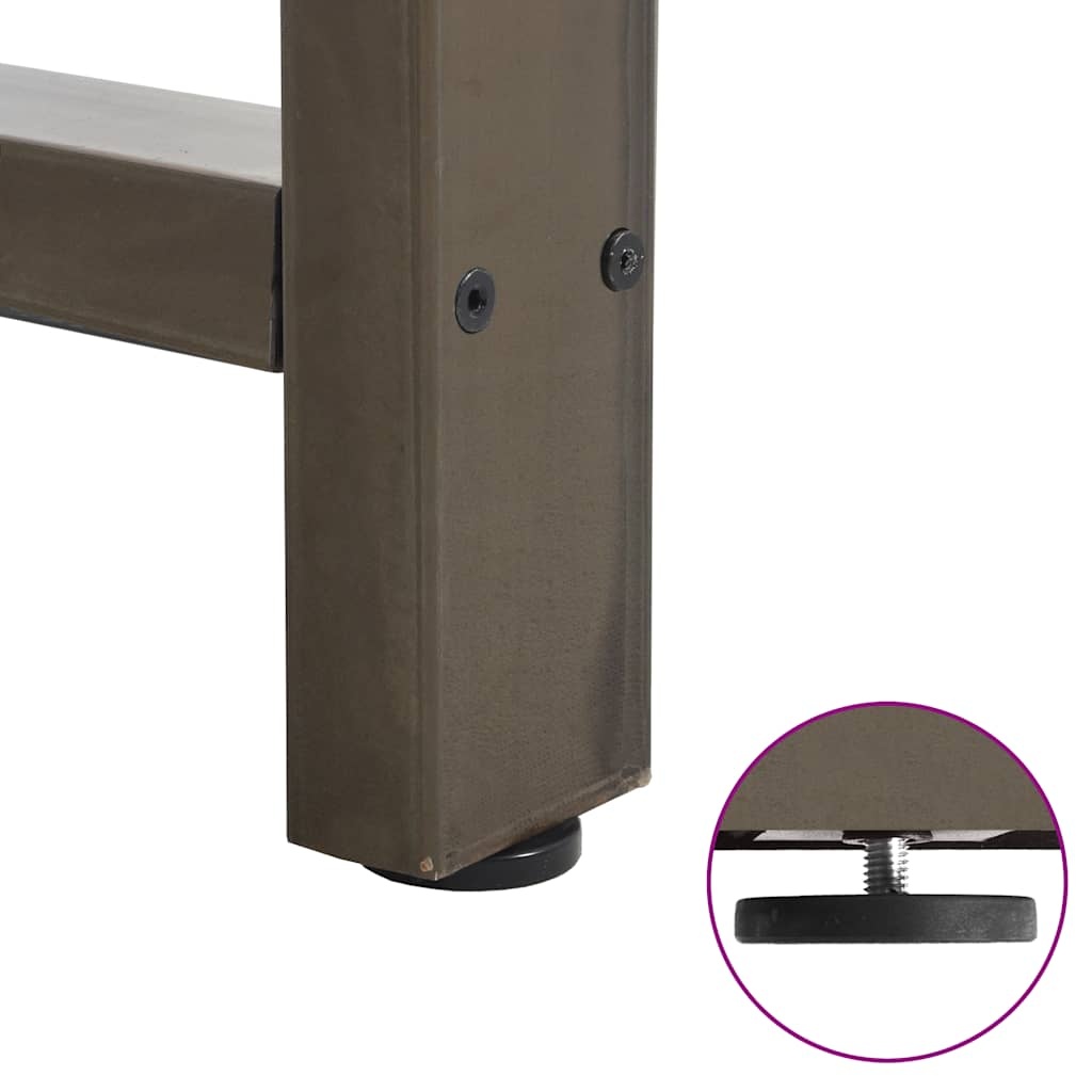 vidaXL Salontafelpoten 2 st. Staal Naturel - 46% Korting!