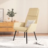 VidaXL Relaxstoel Crème - 46% Korting! Comfortabele fauteuil