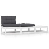 VidaXL Loungeset Grenenhout Wit - 46% Korting! Perfecte Staat!