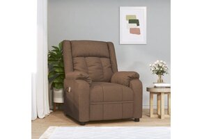 vidaXL Massagestoel Stof Bruin - 46% Korting! Zéér Beperkte Voorraad!