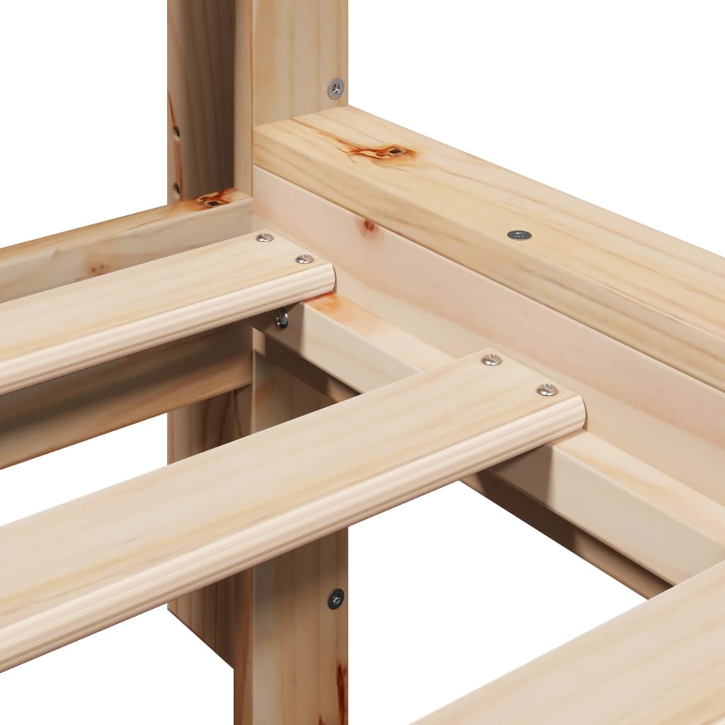 vidaXL Boekenkastbed Massief Grenenhout 120x190 cm | 46% Korting