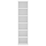VidaXL CD-kast Wit - 55% Korting! - Bewerkt Hout - 21x20x88 cm