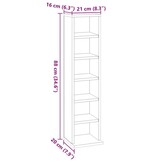 VidaXL CD-kast Wit - 55% Korting! - Bewerkt Hout - 21x20x88 cm