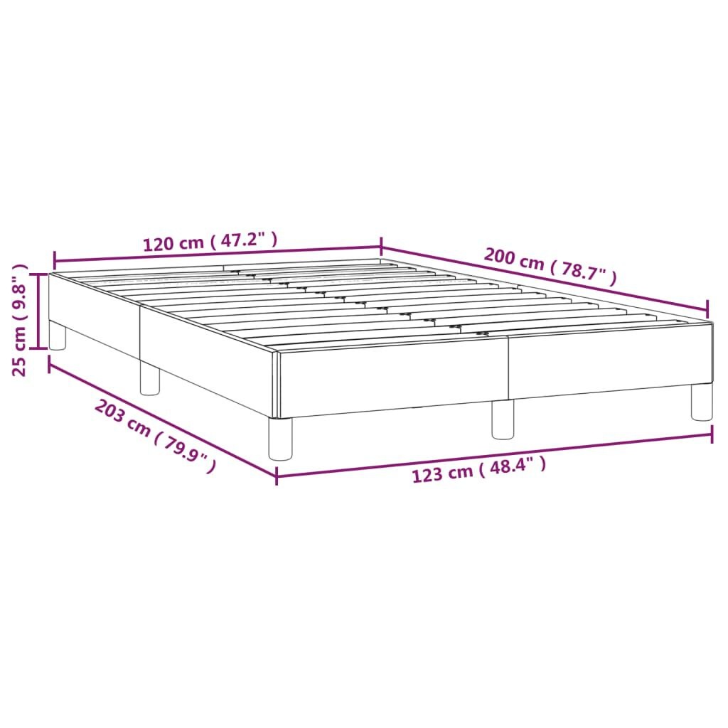 VidaXL Bedframe Fluweel Zwart 120x200 cm | 40% Korting!