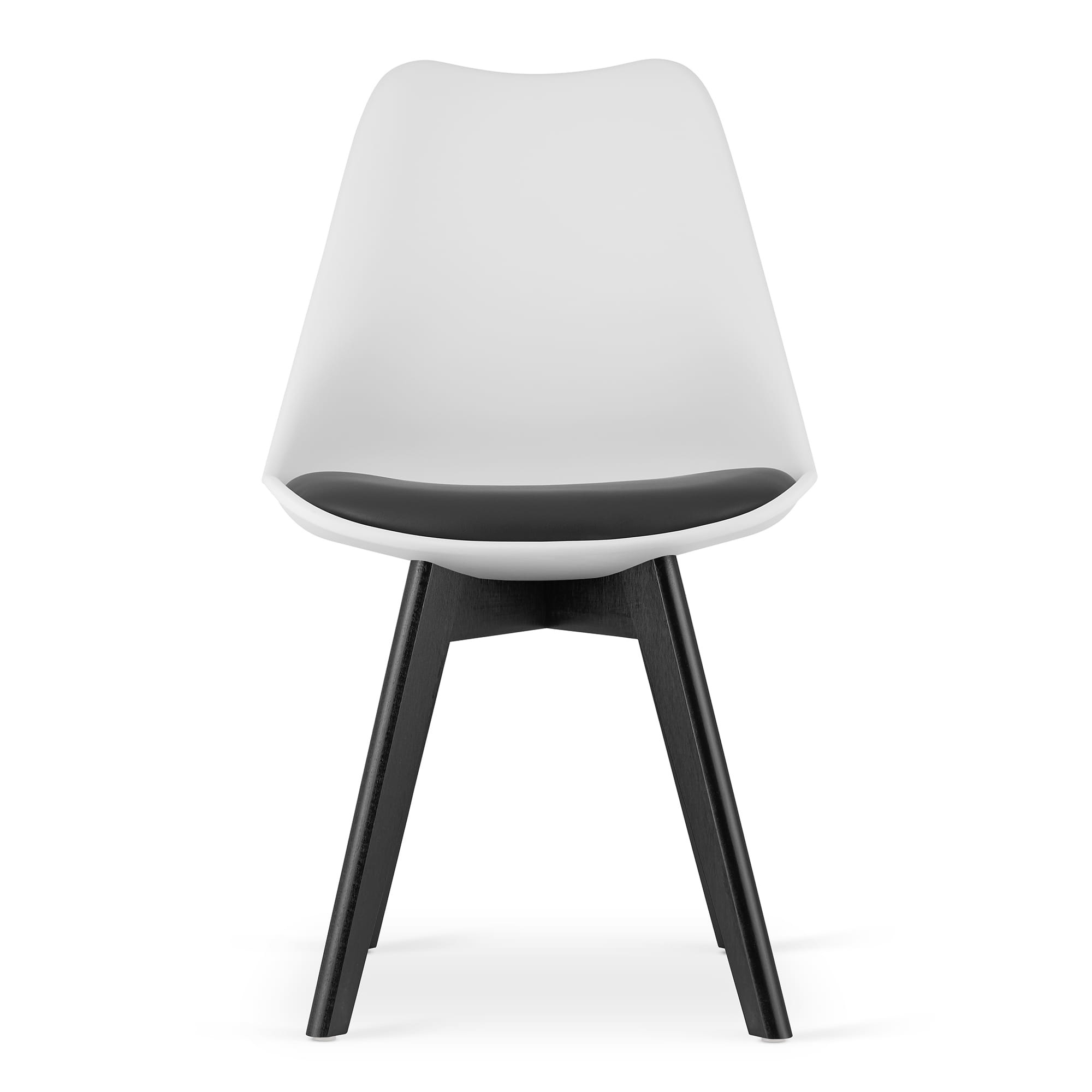 Eetkamerstoel Set 4x Wit/Zwart Kuipstoel - 40% Korting!