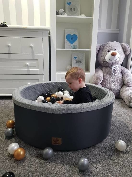 Ballenbak Grafiet 90cm, 200 ballen - 40% Korting!