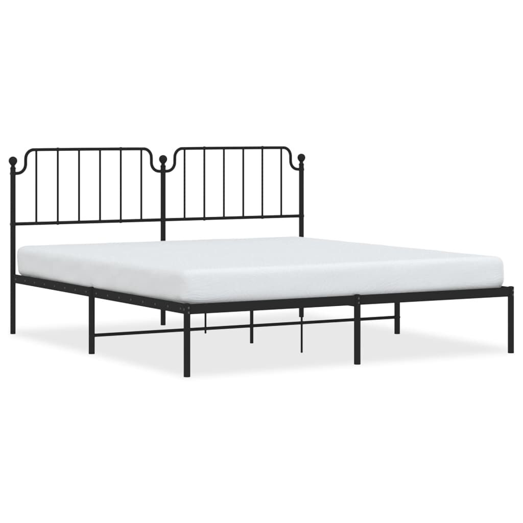 vidaXL Bedframe Metaal Zwart 180x200 cm | 40% Korting | Zo Goed Als Nieuw!