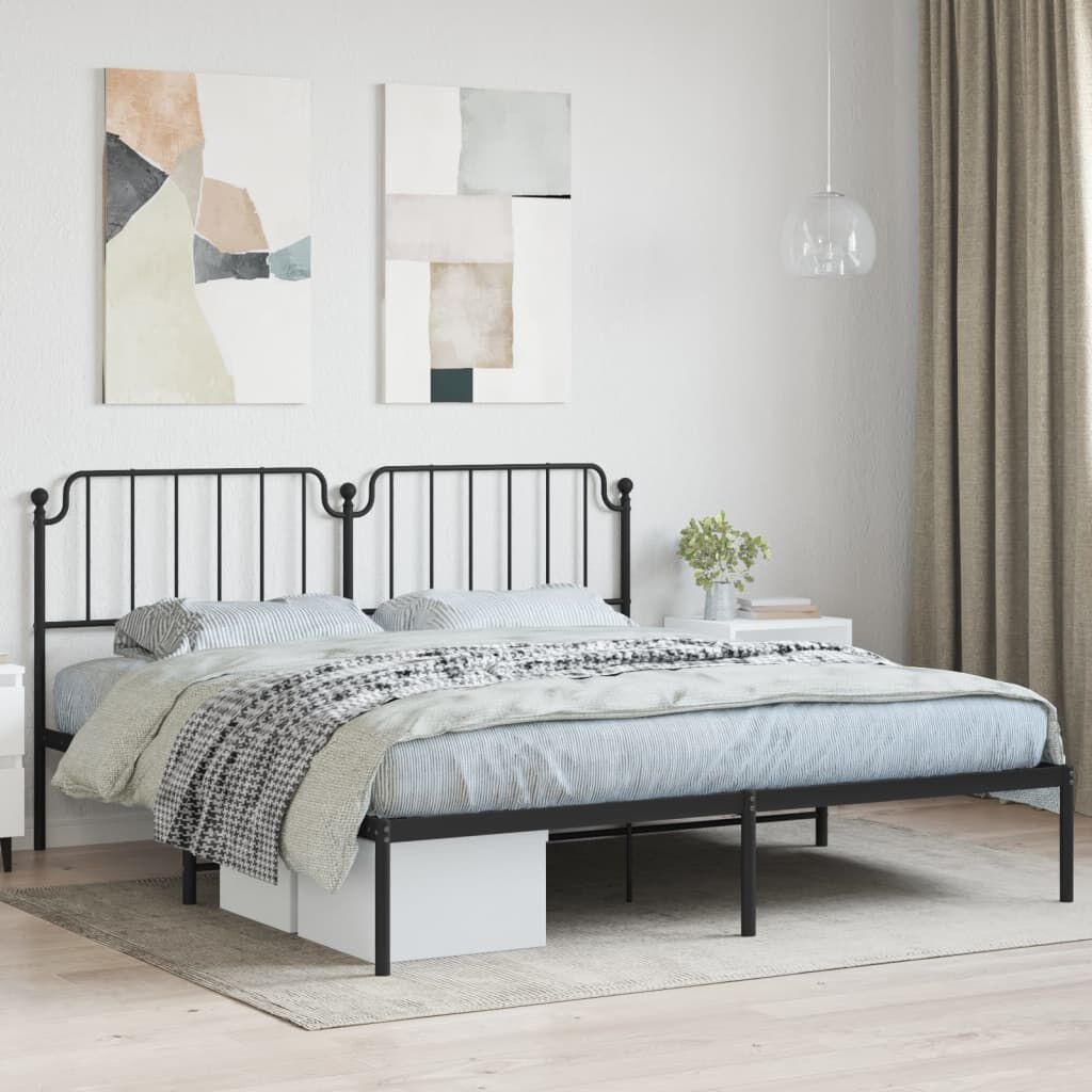 vidaXL Bedframe Metaal Zwart 180x200 cm | 40% Korting | Zo Goed Als Nieuw!