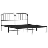 vidaXL Bedframe Metaal Zwart 180x200 cm | 40% Korting | Zo Goed Als Nieuw!