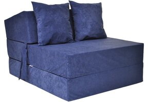 Logeermatras Navy Blue - Opvouwbaar & Comfortabel (40% Korting!)