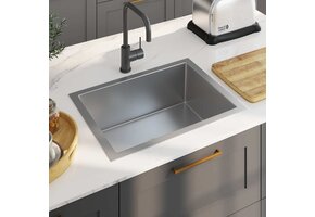 vidaXL RVS Gootsteen Handgemaakt - 40% Korting! Unieke Kans!