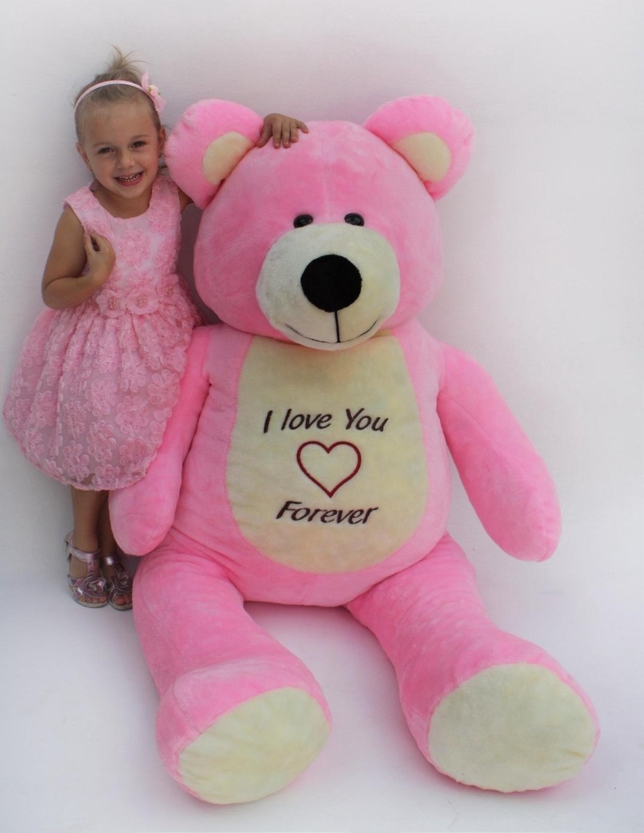 Teddybeer XXL 180cm Roze - 40% Korting! Love You Forever
