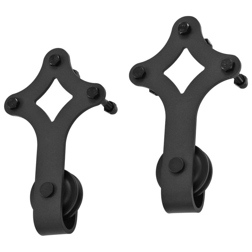 SKIEN Schuifdeur Rails Set - 200cm Staal Zwart | 40% Korting!