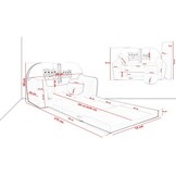 Kinder Slaapbank Set Uiltjes Roze - 40% Korting!