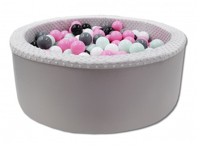 Ballenbak 90cm Grijs met 200 Ballen (Roze, Wit, Grijs, Zwart) - 40% Korting!