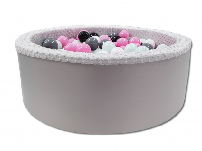Ballenbak 90cm Grijs met 200 Ballen (Roze, Wit, Grijs, Zwart) - 40% Korting!