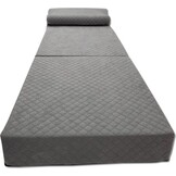 Luxe Logeermatras Grijs 200x70cm - 40% Korting! Opvouwbaar & Sofa Functie