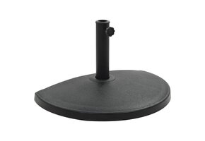 VidaXL Parasolvoet Halfrond 15kg Polyresin Zwart - 40% Korting!