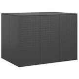 VidaXL Tuinbox Rattan Zwart 145x100x103 cm | -40% Korting | Geretourneerd