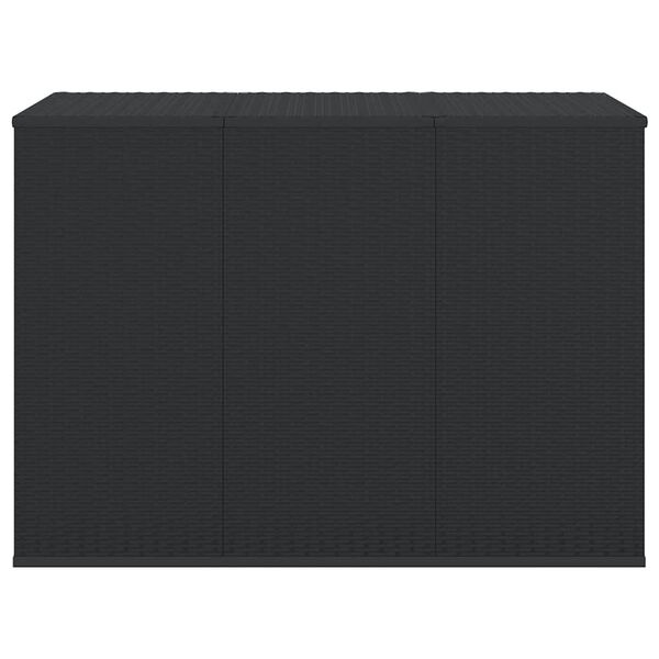 VidaXL Tuinbox Rattan Zwart 145x100x103 cm | -40% Korting | Geretourneerd