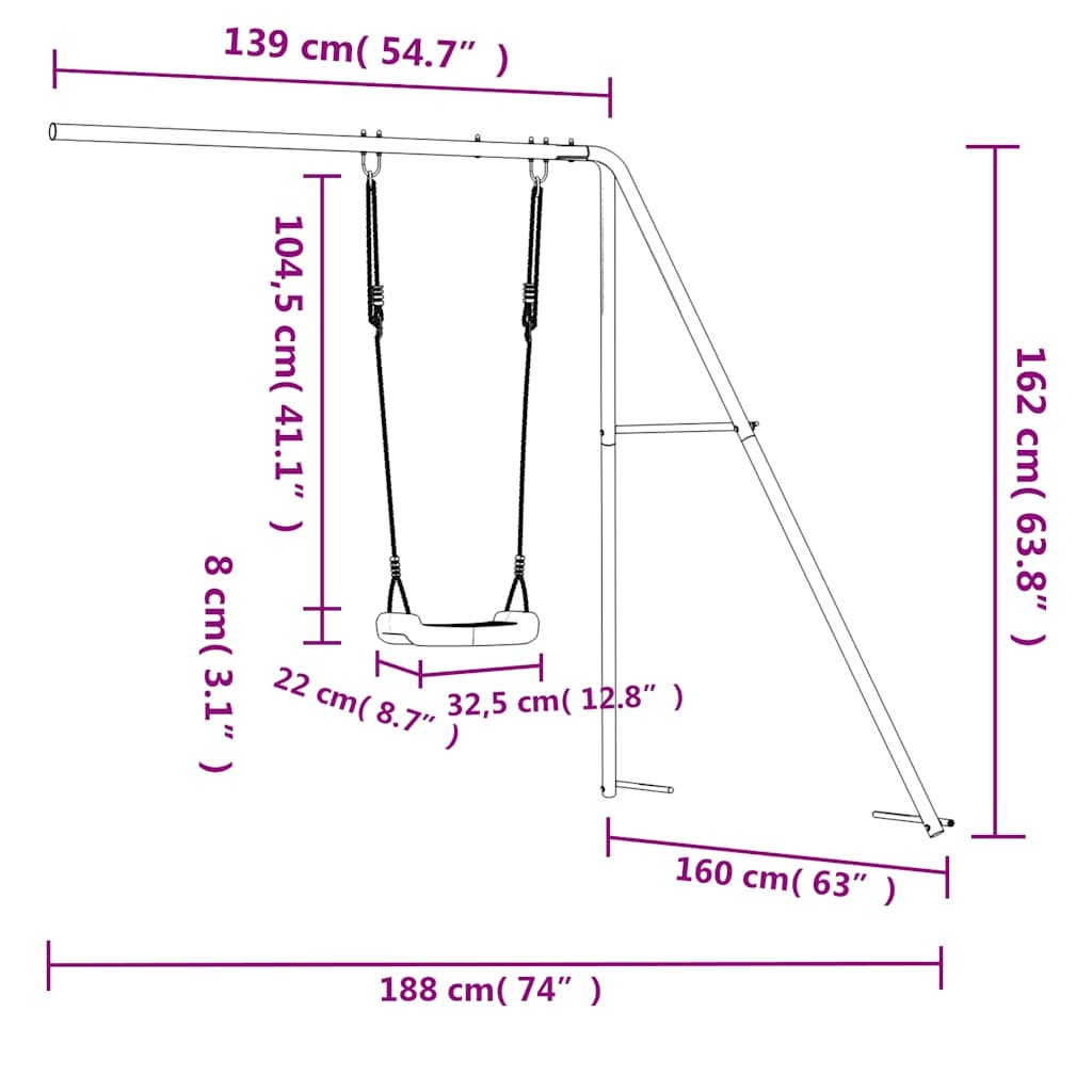 VidaXL Glijbaan & Schommel Speelhuis Blauw - 55% Korting! (Lichte Krasjes)