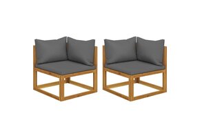 vidaXL Hoekbanken 2 st Donkergrijs - 51% Korting! | Goede Staat