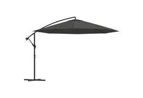 vidaXL Zweefparasol 350cm Antraciet - 60% Korting! Lichte Krasjes