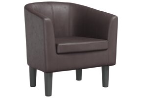 VidaXL Kuipstoel Kunstleer Bruin - Nu 55% Korting!