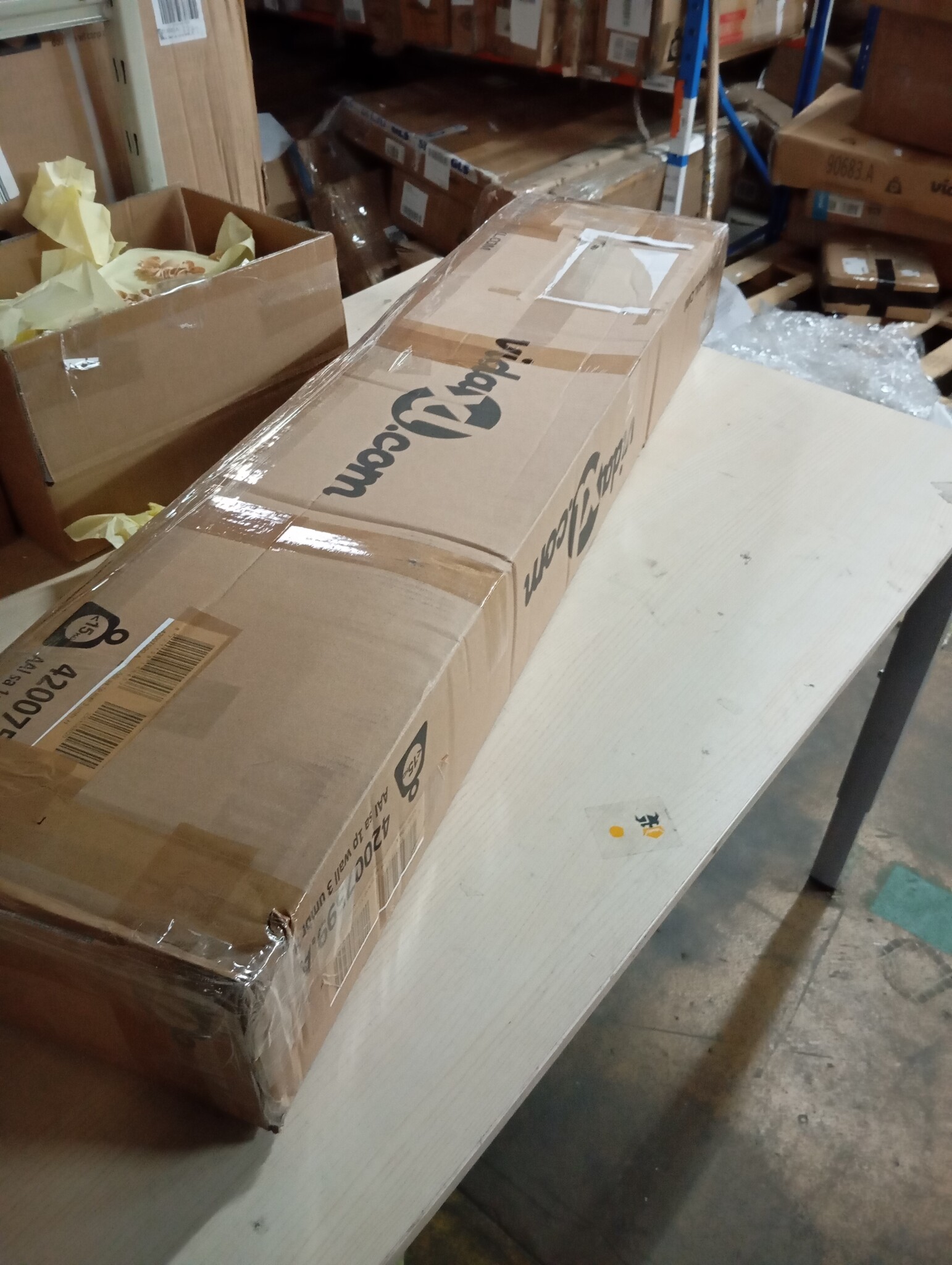 vidaXL Wandparasol 300cm Zandkleurig - 60% Korting! Licht Gebruikt