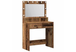 VidaXL Kaptafel Oud Hout met LED - 40% Korting!