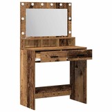 VidaXL Kaptafel Oud Hout met LED - 40% Korting!