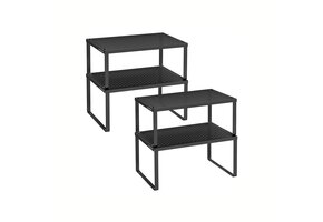 SONGMICS Kruidenrek Metaal (2 stuks) - Noir D'encre, 68% Korting!