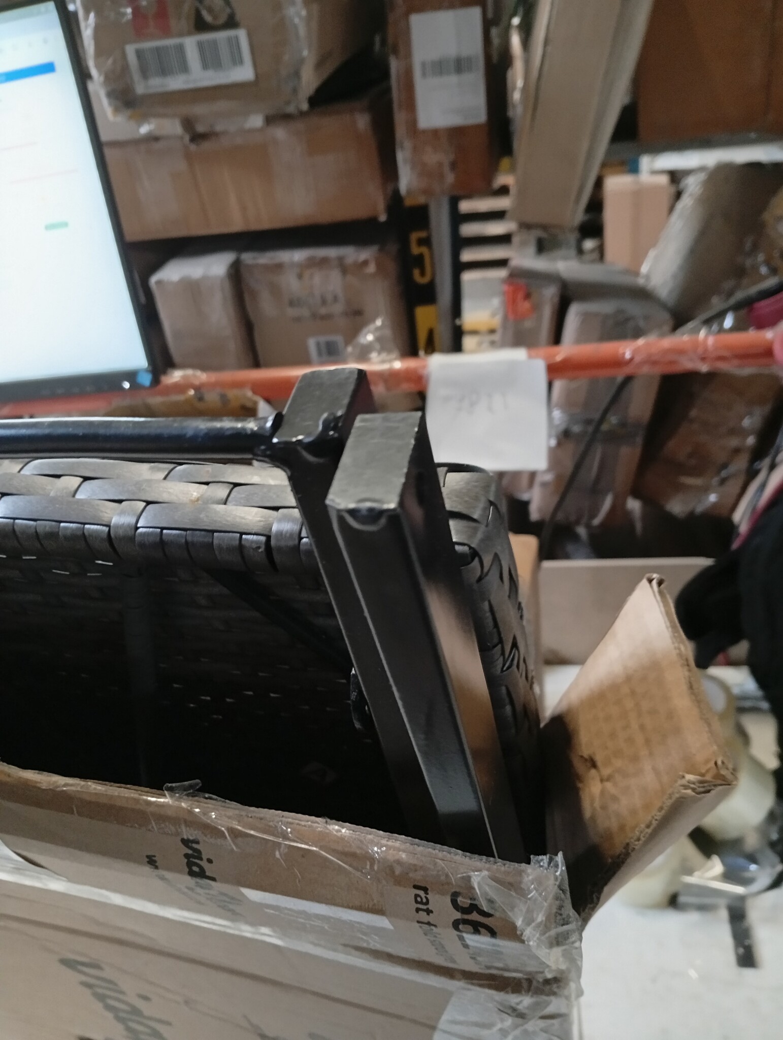 vidaXL Inklapbare Poly Rattan Kruk - Grijs - 55% Korting - Lichte Krasjes