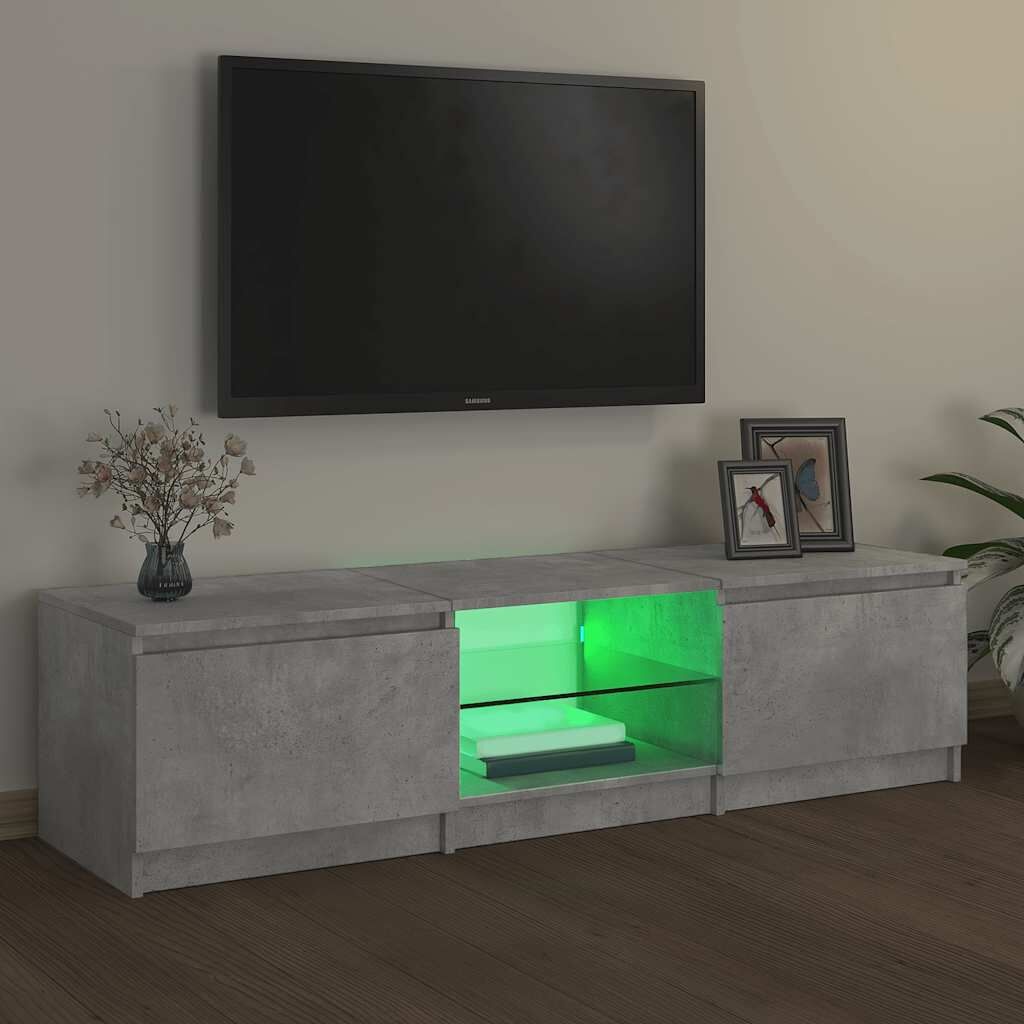 vidaXL TV-meubel betongrijs LED - 40% Korting! Slechts 1 beschikbaar!