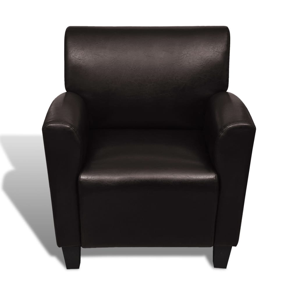 VidaXL Fauteuil Kunstleer Donkerbruin - 41% Korting!