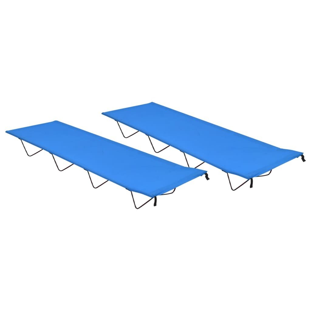 vidaXL Campingbed 2 stuks Blauw - 76% Korting! Ideaal voor buiten