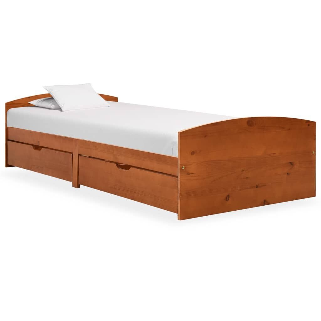 VidaXL Massief Grenenhouten Bedframe (90x200cm) met 2 Lades - 55% Korting!