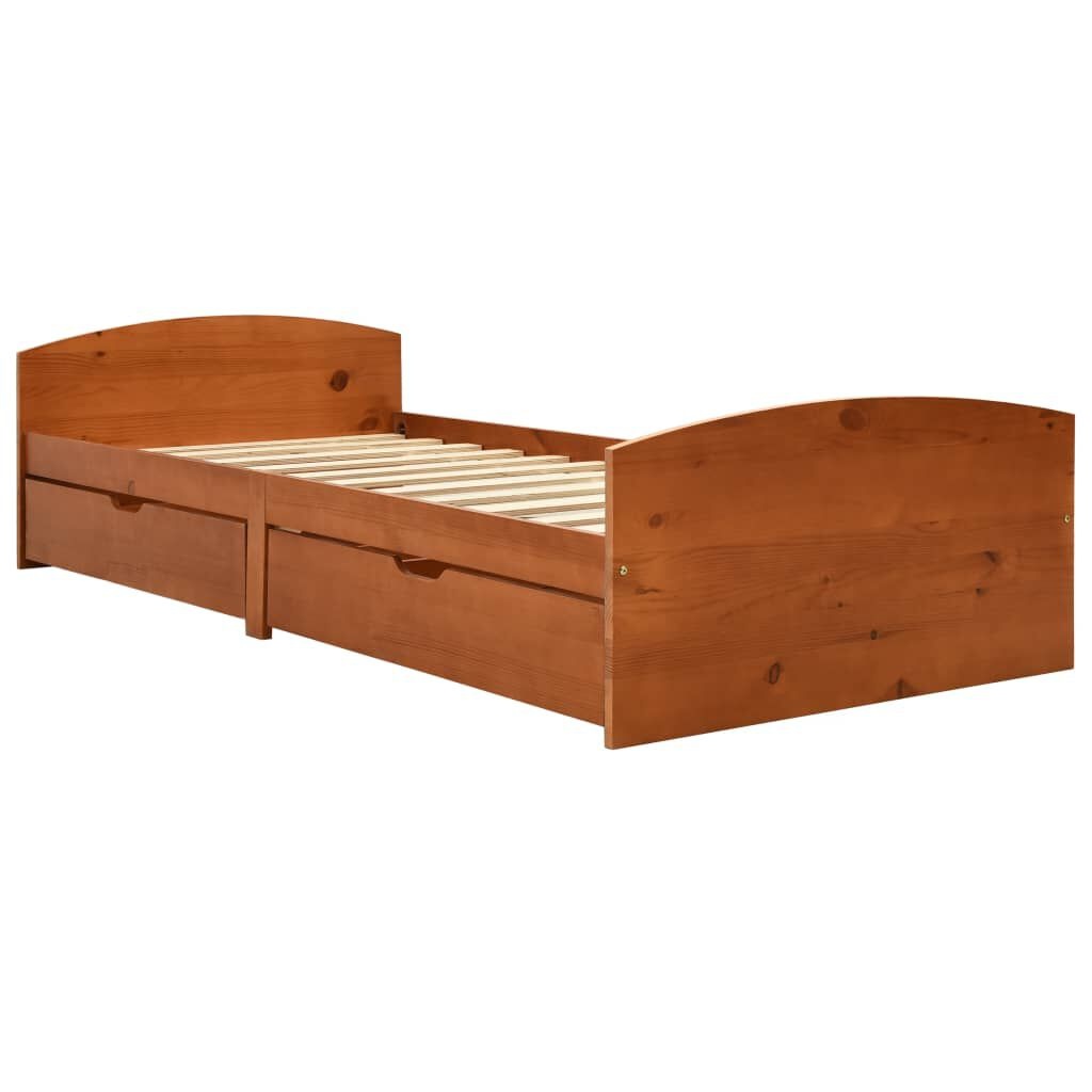 VidaXL Massief Grenenhouten Bedframe (90x200cm) met 2 Lades - 55% Korting!