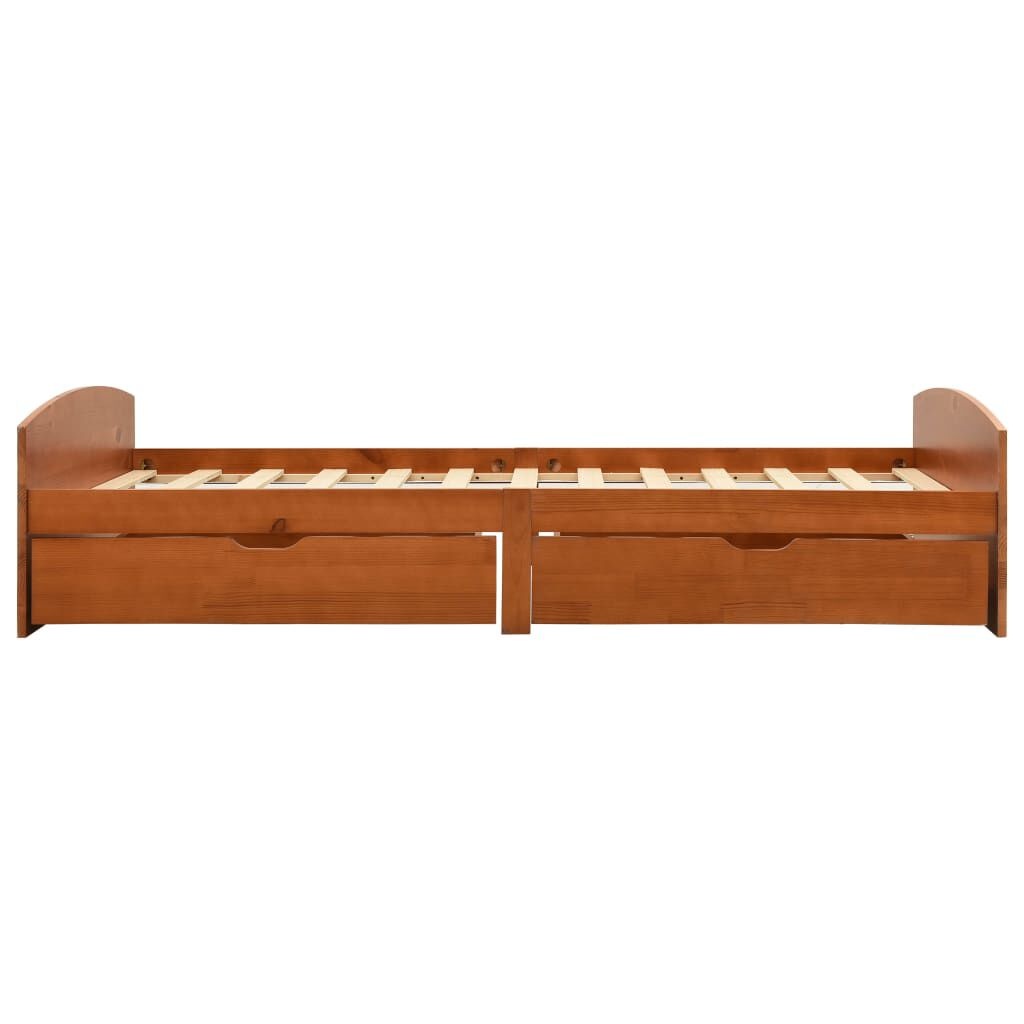 VidaXL Massief Grenenhouten Bedframe (90x200cm) met 2 Lades - 55% Korting!