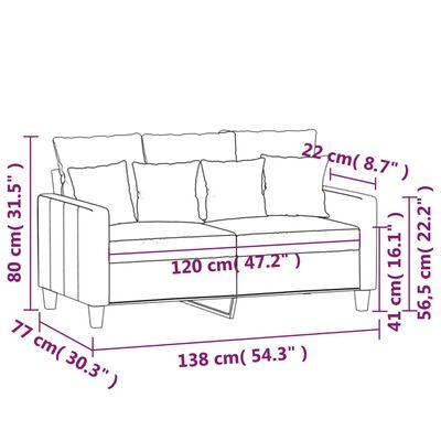 VidaXL 2-zitsbank 120cm Zwart Stof - 40% Korting! Laatste Kans!