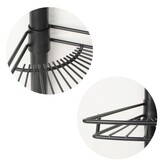 Telescopisch Douche Rek Zwart - 51% Korting! 2 Niveaus