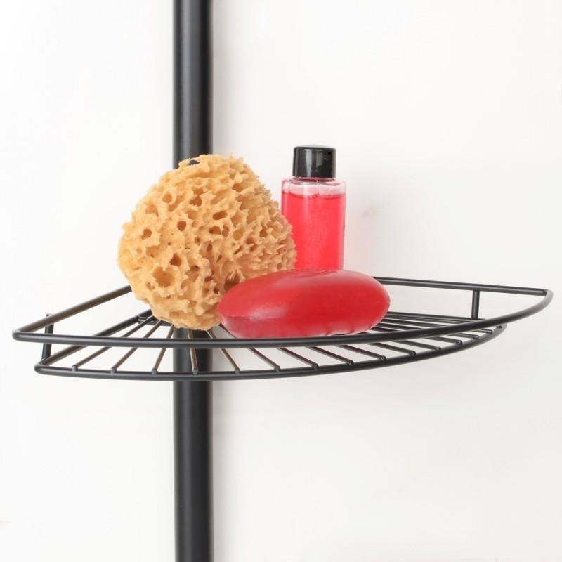 Telescopisch Douche Rek Zwart - 51% Korting! 2 Niveaus