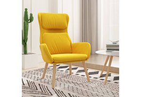 VidaXL Relaxstoel Fluweel Mosterdgeel - 46% Korting! | Zo Goed Als Nieuw