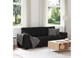 vidaXL 3-zitsbank 180cm Zwart - 46% Korting | Zo Goed Als Nieuw!