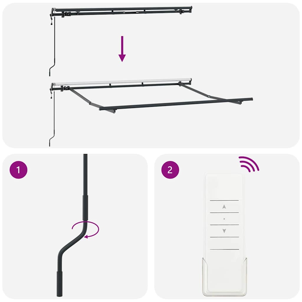 vidaXL Zijde Frame Antraciet 3x2m Metaal - Nu met 41% Korting!